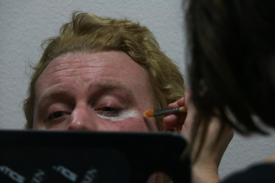 Brittany Harness applies primer to Heather Marie Dunn's face following a facial at Finesse Spa Salon on Nov. 30. 