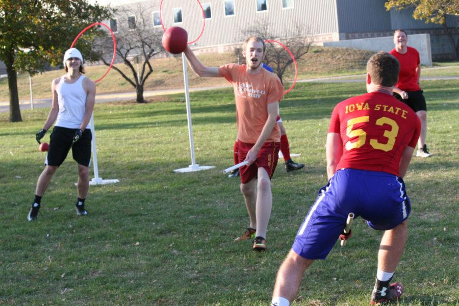 Members of the Iowa State Quidditch club showed off their skills at their practice on October 20th, 2015.