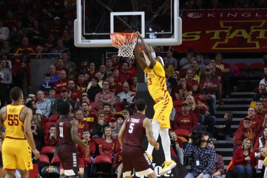 Iowa+State+sophomore+Solomon+Young+dunks+during+the+second+half+of+the+55-49+win+over+Maryland+Eastern+Shore.