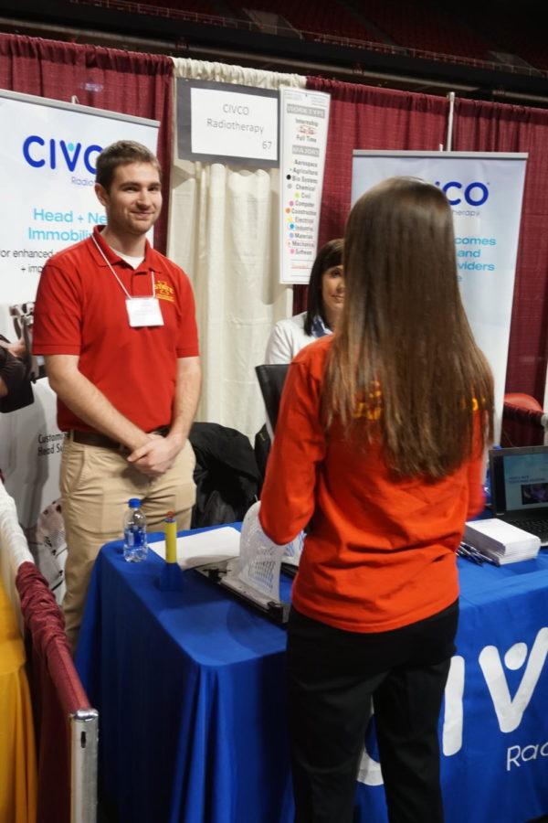 At the Engineering Career Fair on February 6th, some alumni from Iowa States School of Engineering represented their current employers.