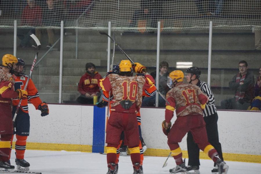 During the last five minutes of the Iowa State VS University of Illinois hockey game on January 26th, junior Tony Uglem was checked. A fight broke out almost instantly after, only stopped by Iowa State players noticing Uglems blood.