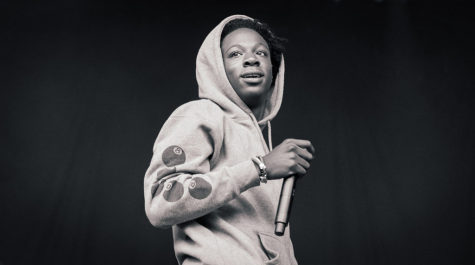 Joey Bada$$ performing at Hovefestivalen in 2013.