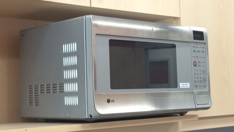 A microwave is essential to living in the dorms.
