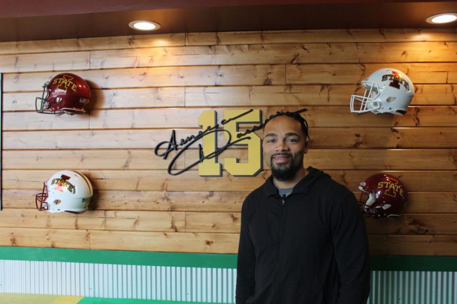 Former Iowa State quarterback Seneca Wallace is opening his new place called Wingstop in Ames on March 21. The place is focused around Wallaces football career including helmets of his Iowa State career. 