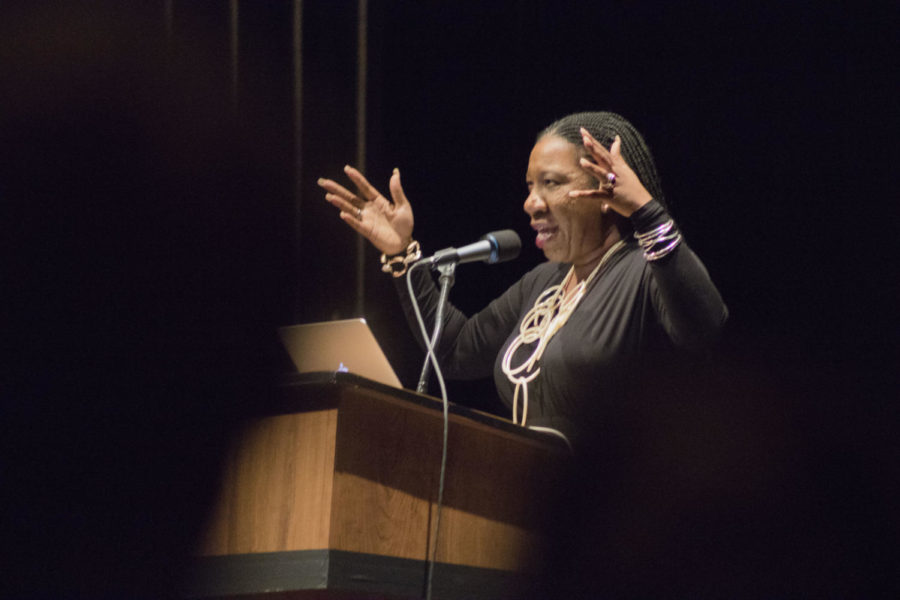 Tarana Burke shares her experiences helping women of color who have gone through sexual abuse or exploitation in their lives. Burke told stories about what shes been through and seen on March 26 in Stephens Auditorium. 
