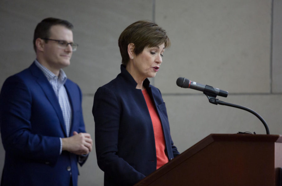 As she spoke, Iowa Governor Kim Reynolds focused on the recent statistic that Iowa is the #1 state in the nation, a position she committed to maintain. She became governor in May 2017 after then governor Terry Branstad was appointed the United States Ambassador to China.