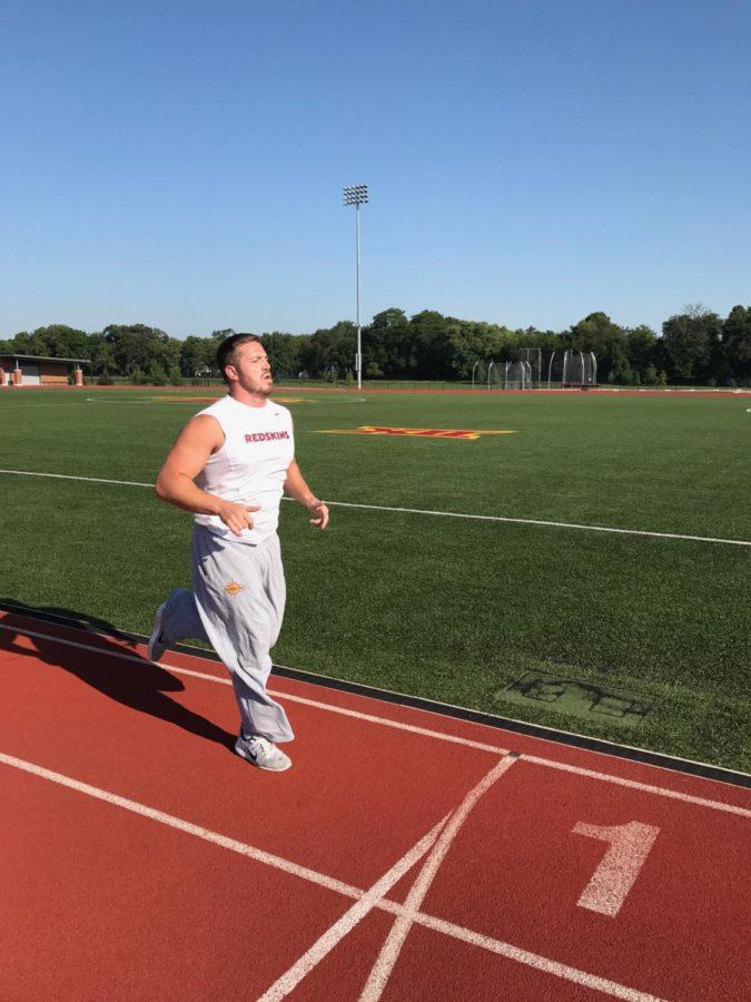 Ben Durbin training at the Cyclone Sports Complex.