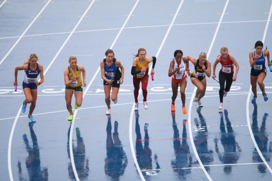 Iowa+State+junior+Evelyne+Guay+starts+off+the+womens+distance+medley+relay+at+the+Drake+Relays+in+Des+Moines+April+29%2C+2017.+The+Cyclones+finished+third+with+a+time+of+11%3A28.90.