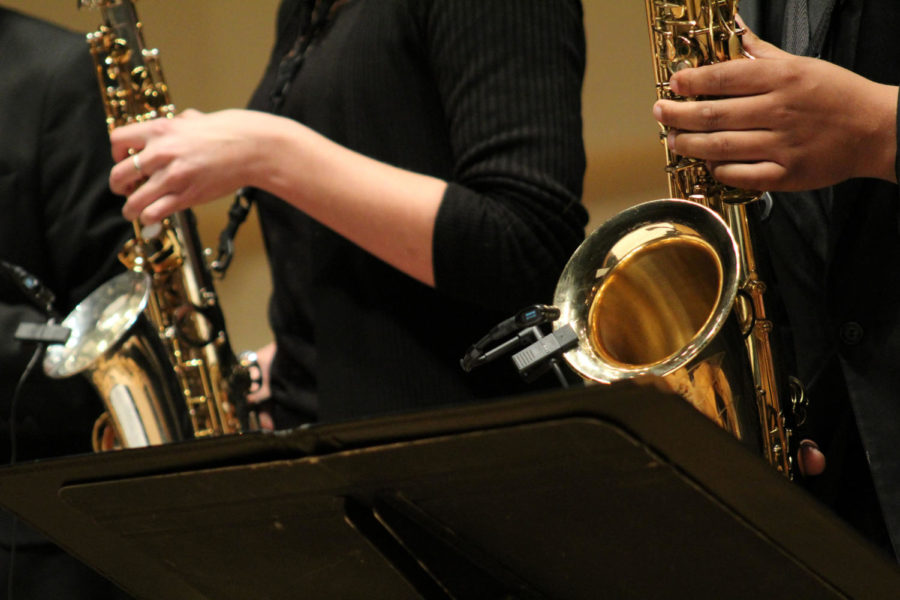 Jazz Ensemble performed on Nov. 16 at 7:30 p.m. in the Martha-Ellen Tye Recital Hall. The performances were directed by Michael Giles and James Bovinette, and featured Russ Kramer on the trumpet. 