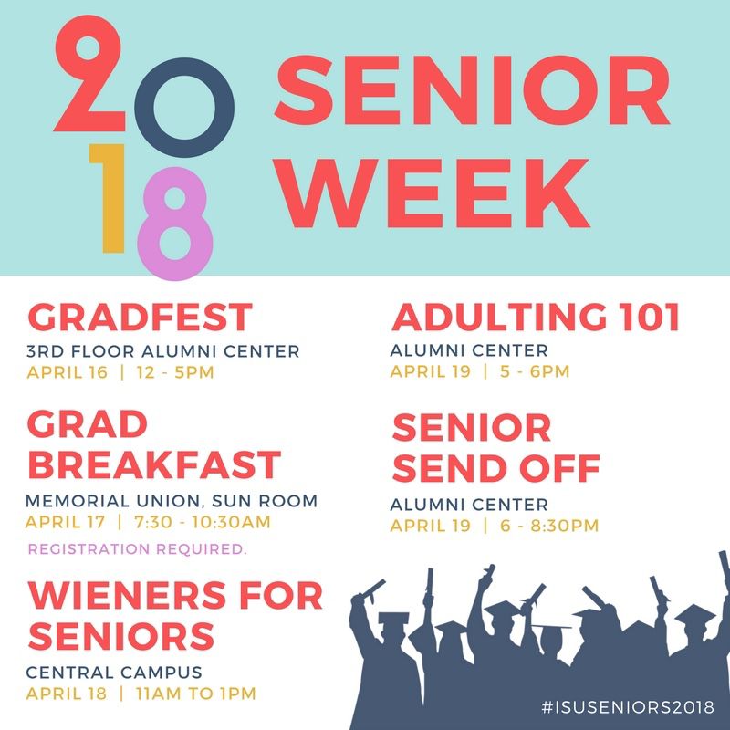 This week the Iowa State University Alumni Association and Student Alumni Leadership Councils will be holding events to celebrate this springs graduating seniors. 
