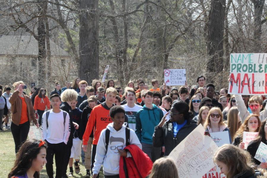 Students and citizens of ames walk-out in protest of gun violence in schools. Students are asking voters and representatives to be the change. 