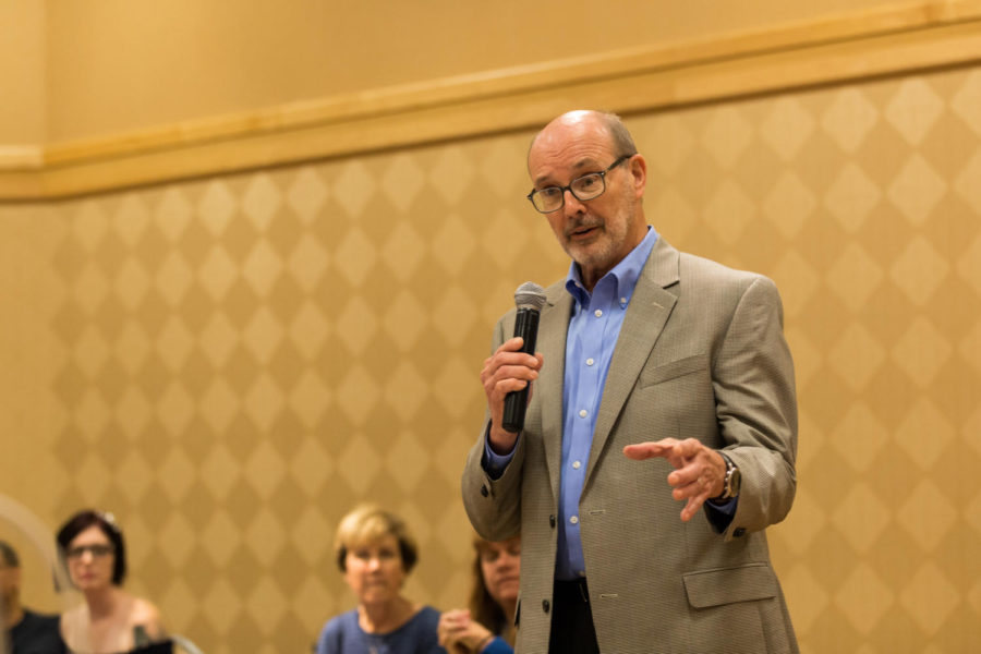 Jim Hennessey, Iowa Child Advocacy Board Administrator Opens the CASA 25 Anniversary Program at Gateway Hotel on June 14. This event included guest speakers who shared their experiences with CASA.