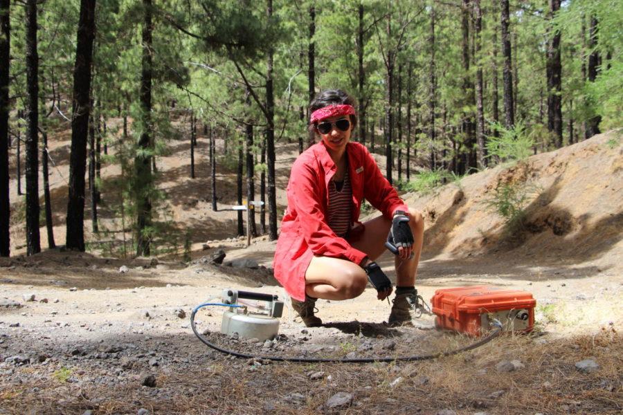 Chanel Vidal spent the last part of her summer researching carbon dioxide emissions from Mount Teide in the Canary Islands. Vidal and her group took samples from the north west rift zone and inside the crater of the volcano.