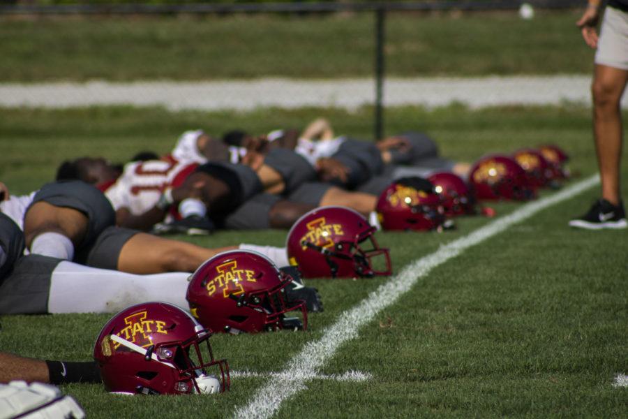 The Iowa State team kicks off the first day of fall football camp on Aug. 3 on the Johnny Majors Practice field. 