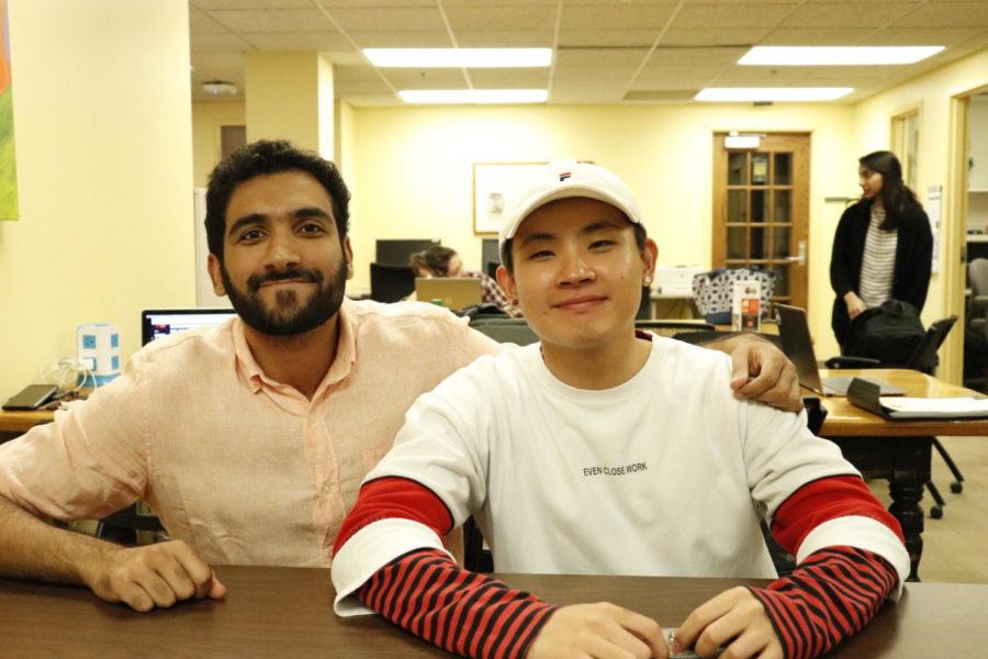 Left: Humza Malik, senior in industrial technology, is from England. Right: Edward Chooi, senior in economics, is from Malaysia. 
