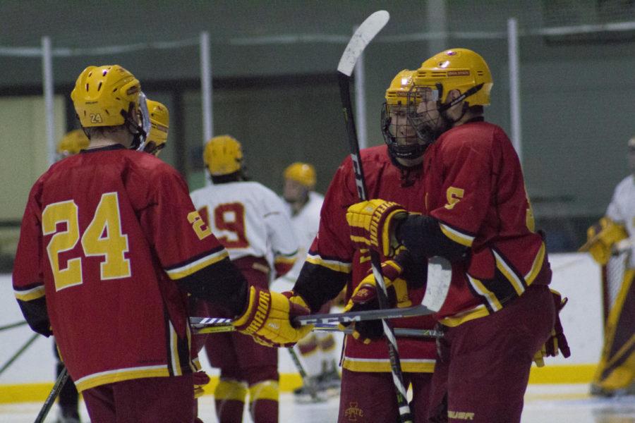Cyclone hockey had a scrimmage on Sept. 14 at 7 p.m. The Gold team won over Cardinal 7-1.