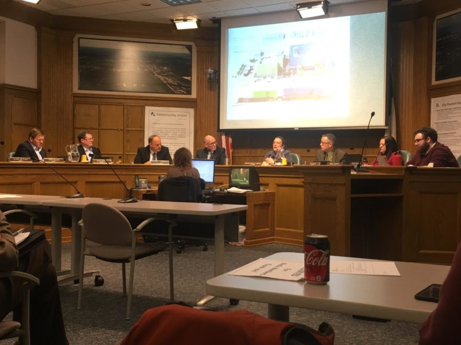 City+Council+members+hold+their+weekly+meeting+on+Tuesday%2C+Mar.+29+to+discuss+the+re-development+project+on+Lincoln+Way%2C+a+commercial+moratorium%2C+pedestrian+safety+measures%2C+and+other+pressing+topics+in+the+city+of+Ames.