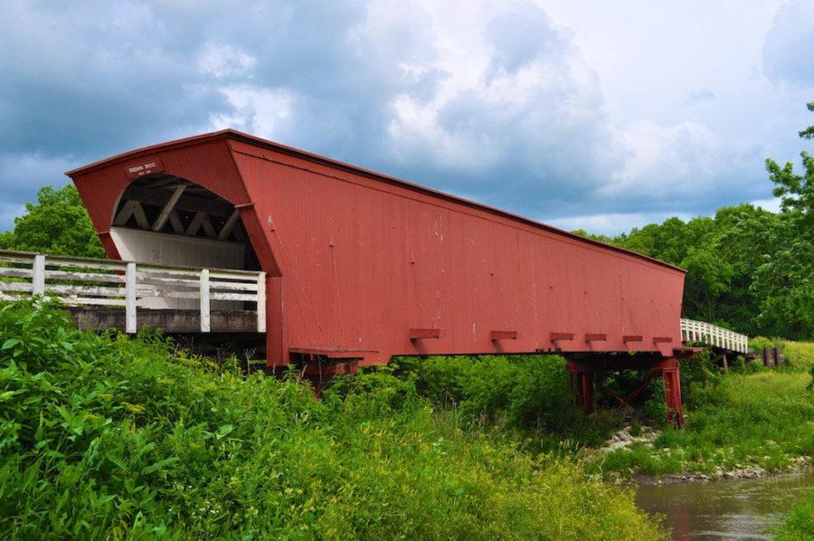 The Roseman Covered Bridge in Winterset, Iowa is prominently featured in the novel The Bridges of Madison County, as well as its film adaptation. 