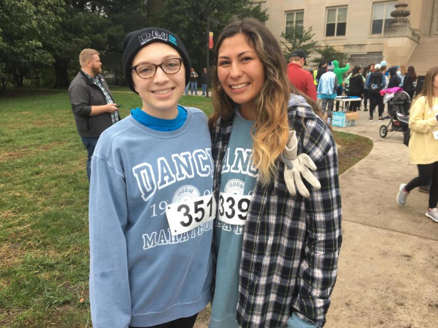 Sophia Hammes (Left) pictured with her ISUDM family repMiracle Kiddo and committee member for Ames High Dance MarathonFavorite Memory: “I was [a miracle kiddo] when veishea was still around. So I always really like veishea and going to the parade. But I think it’s just coming here and knowing that these people recognize you even though you only see them a few days out of the year. The whole atmosphere is just pretty great.”As a miracle kiddo, how has DM impacted you journey?: “It’s great knowing that there’s a whole bunch of people that I may not even meet are behind me and helping me. Going to the hospital and seeing plaques that say ‘donated by Iowa State Dance Marathon’ is just really cool because I just think about how I’m a part of that. I just know they’re with me.” 