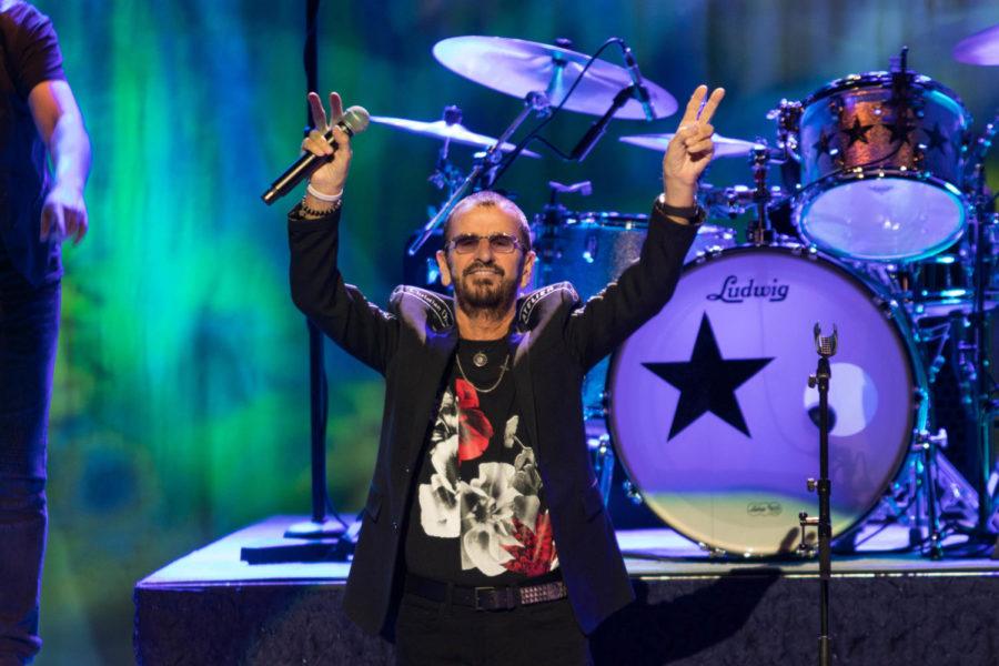 Musical artist Ringo Starr performing at Stephens Auditorium on Sept. 5.