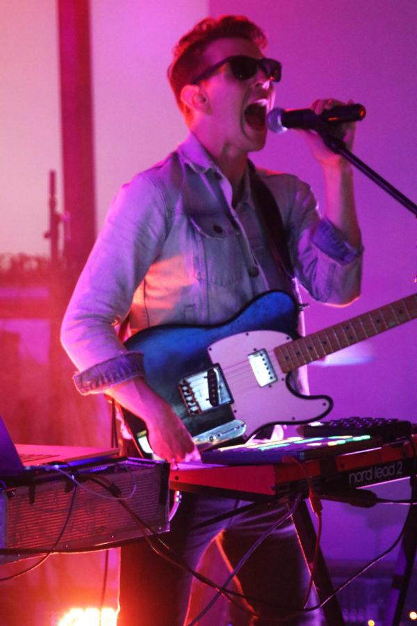 LA-Based Digisaurus performs at Time Out during Maximum Ames on Sept. 29. Singer James Allison came equipped with colored lighting and a fog machine for his performance. This is the last performance for Digisaurus for at least two months.