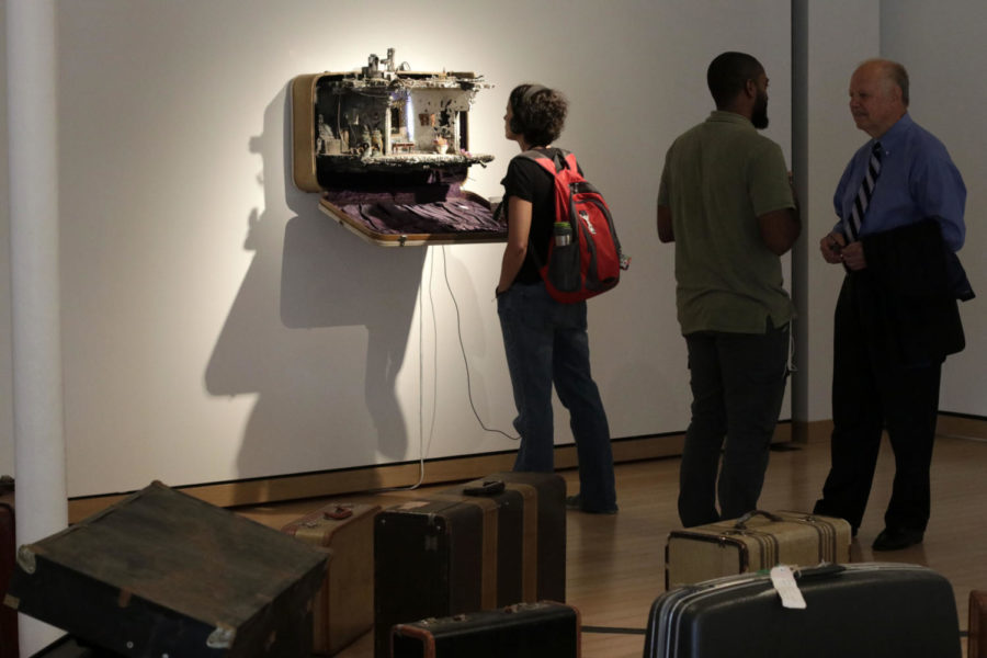 Unpacked%3A+Refugee+Baggage+features+10+suitcases+recreated+to+show+the+homes+refugees+have+left+behind+in+their+home+countries.+The+exhibit+was+created+by+sculpture+artist+Mohamad+Hafez+and+audio+artist+Ahmed+Badr.+Unpacked+will+be+on+display+at+the%C2%A0Christian+Petersen+Art+Museum+in+Morill+Hall+from+Sept.+4+to+Oct.+19.%C2%A0