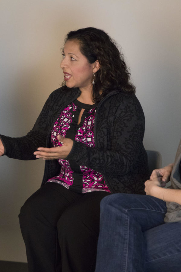 Liz Mendez-Shannon talks about diversity and inclusion for the Hispanic and Latinx community at the Daily Lounge March 30.
