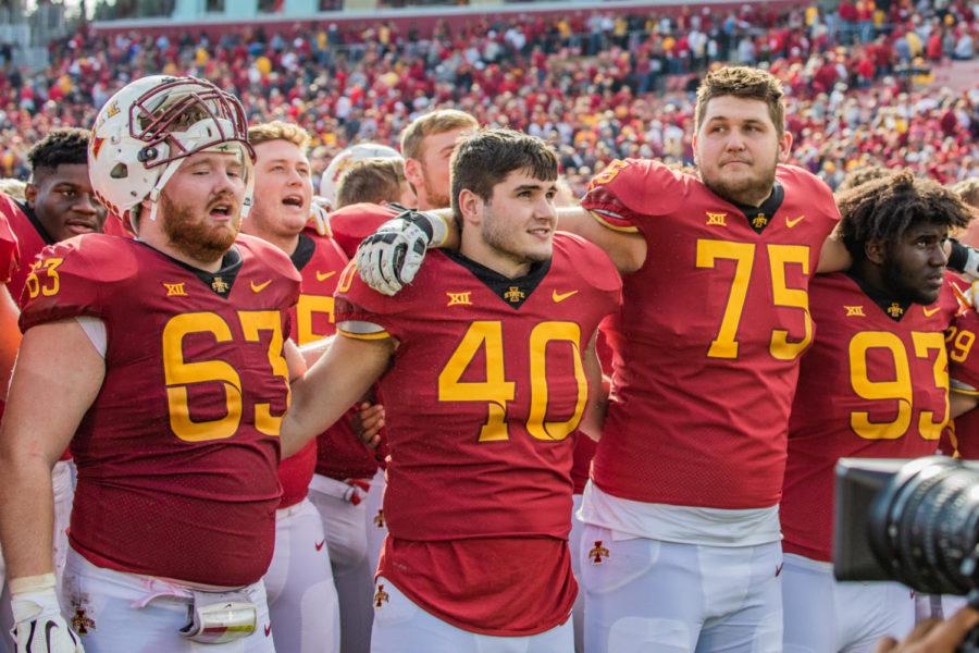 Iowa State made two small changes from its red uniforms from the 2018 season. The 2018 uniforms had black collars.