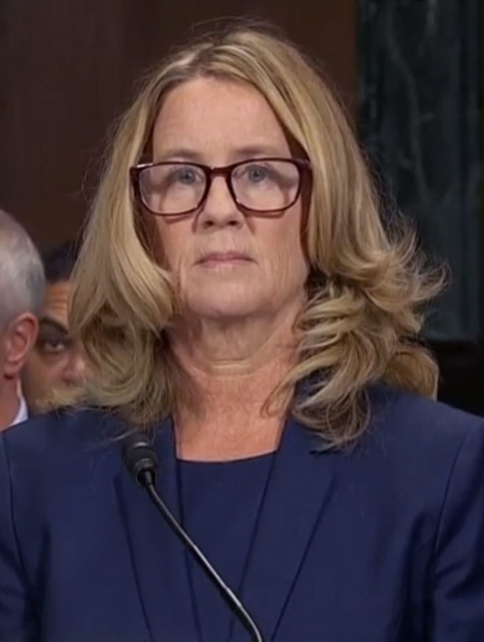 Christine Blasey Ford during her hearing on Sept. 27, 2018.