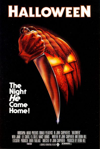 The poster for 1978s Halloween, the first in an 11 film franchise.