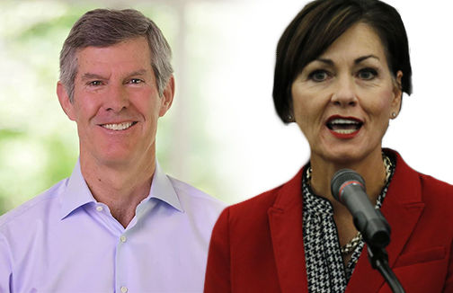Kim Reynolds and Fred Hubbell are facing off in the 2018 midterm gubernatorial election.
