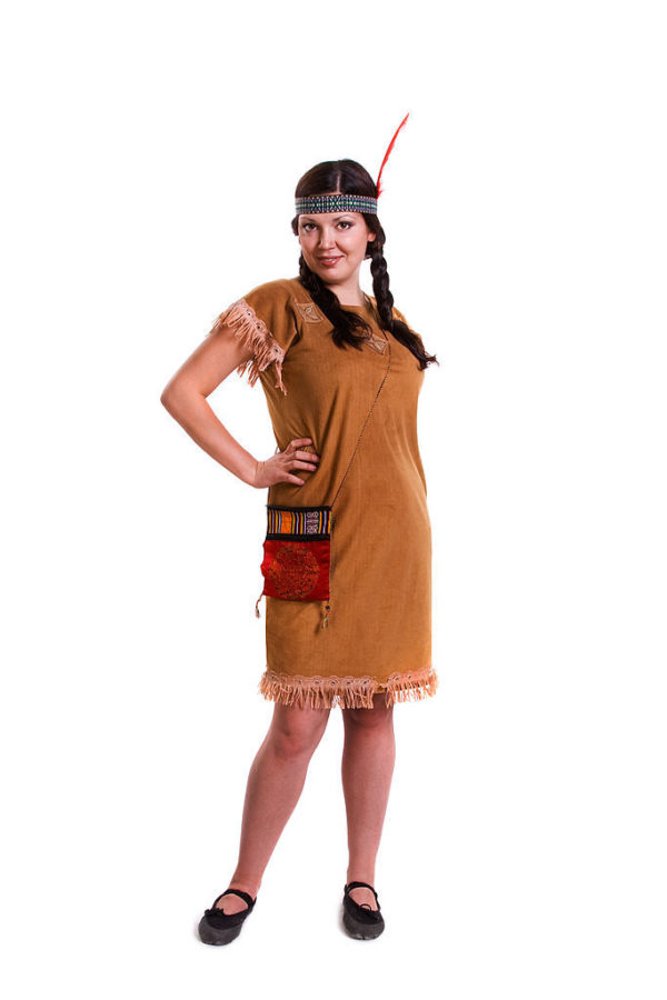 Woman in american indian costume