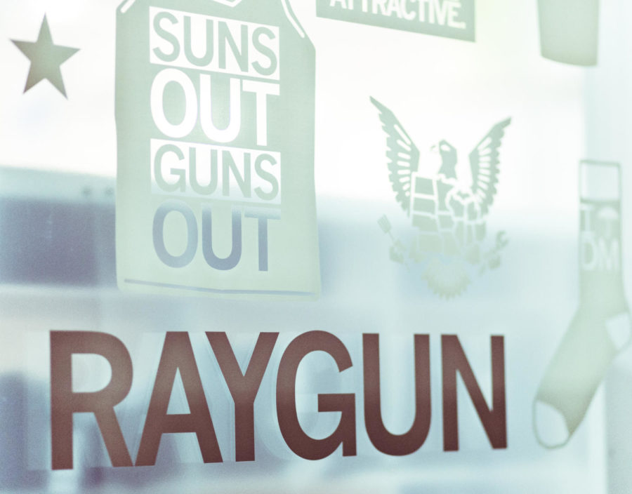 The RAYGUN store at 505 East Grand Avenue in Des Moines, Iowa.