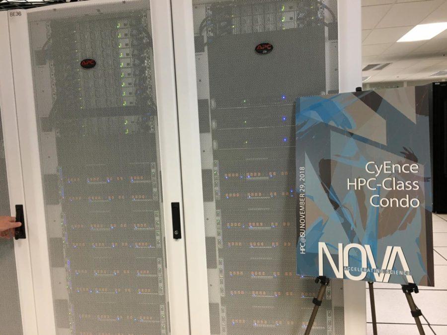 The new NOVA cluster was introduced at a dedication ceremony in the Durham Data Center on Nov. 29. NOVA brings more memory as well as a faster program to store research and compile information between groups. 
