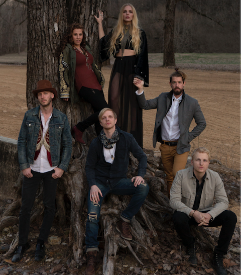 Delta Rae consists of Ian, Eric and Brittany Hölljes, Liz Hopkins, Mike McKee and Grant Emerson.