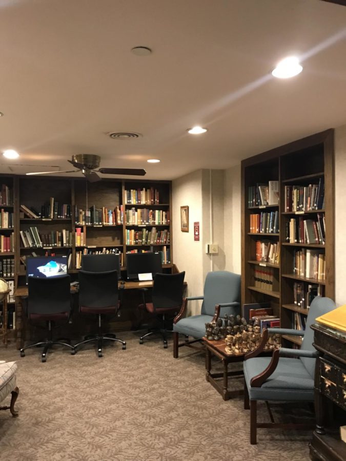 The Browsing Library in the MU is a cozy space for students to go and escape the winter cold. 
