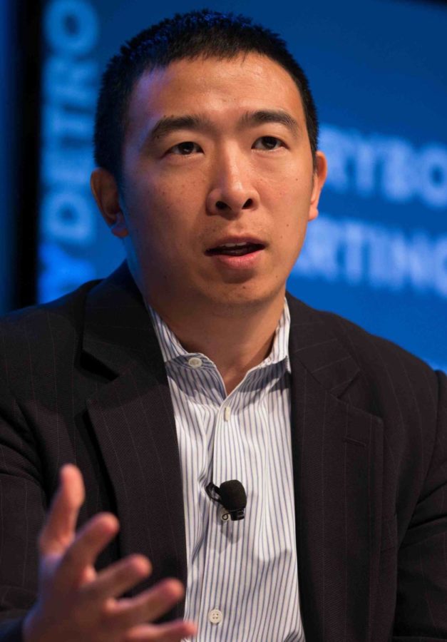 Andrew Yang talking about urban entrepreneurship at Techonomy Conference 2015 in Detroit, MI.