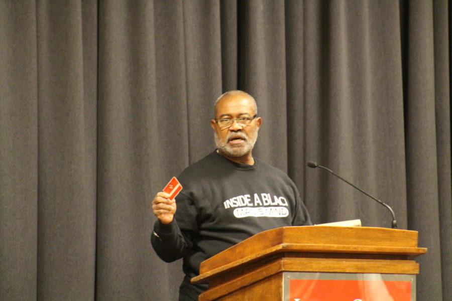 Ron Stallworth speaks Jan. 24 at the Memorial Union about his story of being a black detective who infiltrated the Ku Klux Klan. ...And about 90 days later I got my membership card. Certifying me as a member of the knights of the Ku Klux Klan under David Dukes operation for the year 1979.