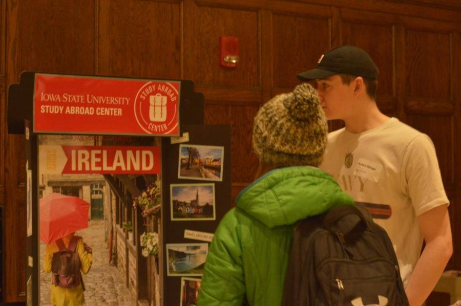 Joanna Schwager, sophomore in forestry, learns about the study abroad opportunities in Ireland. She said she is considering studying abroad because Ive always wanted to travel and Ive heard so many good things about it. Its part of the college experience. 