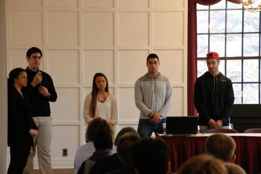 Iowa State student athletes speak about their experiences as a minority on a predominantly white campus. Hilary Green (gymnastics), Jorge Utrilla (golf), Sydney Converse (gymnastics), Braxton Lewis (football), and Chandler Diercks (track) were the five student athletes to discuss the topic.  