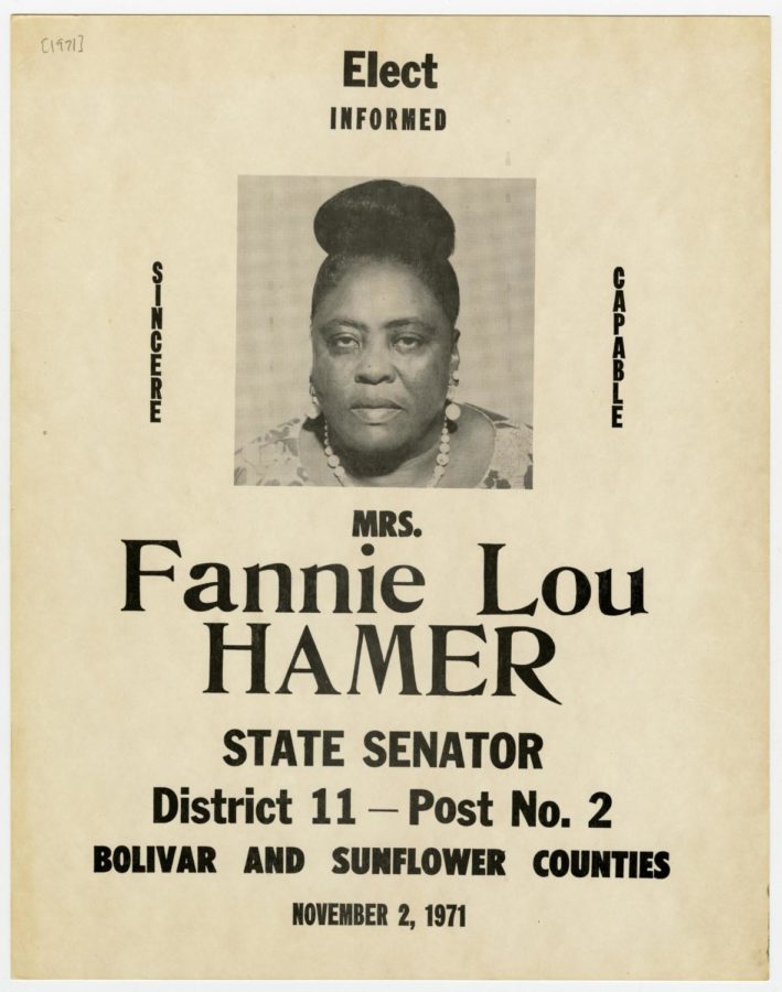 Elect Mrs. Fannie Lou Hamer, state senator: District 11 -- Post No. 2.