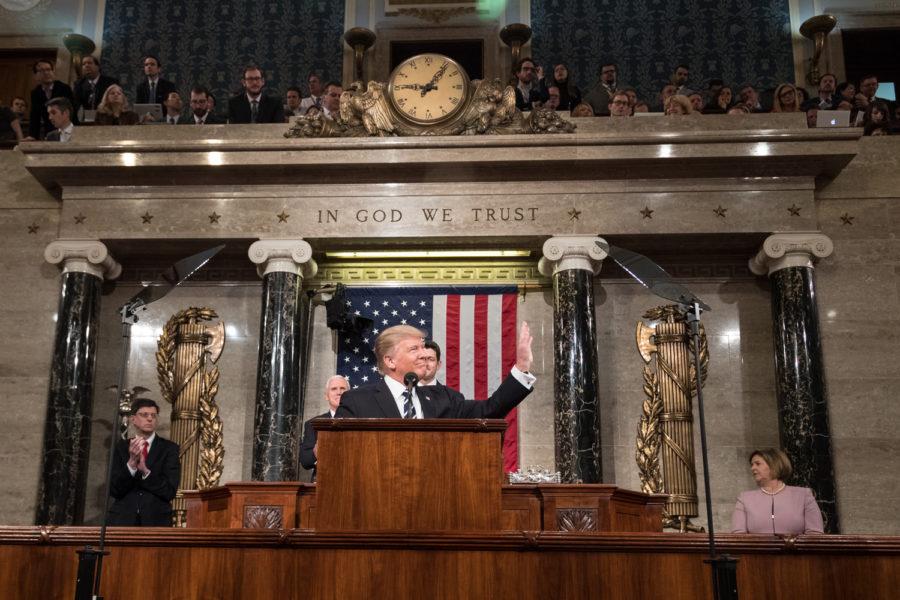 President Donald Trump delivers the Address to Congress on Tuesday, February 28, 2017, at the U.S. Capitol. This is the Presidents first Address to Congress of his presidency.