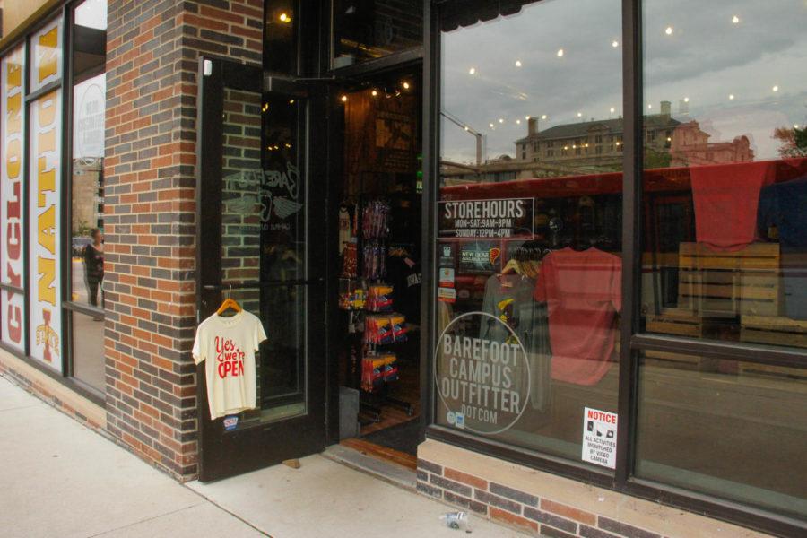 Barefoot Campus Outfitters, located on Lincoln Way, sells Cyclone game day apparel and spirt wear. 