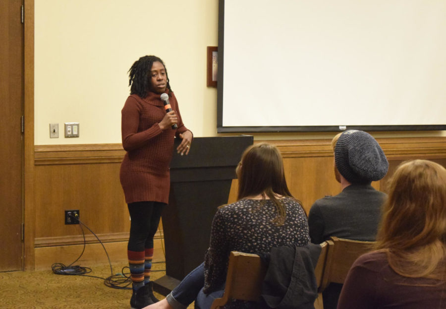 Jazzmine Brooks — the Violence Prevention and Green Dot Coordinator in Student Wellness at Iowa State — shared her story of healing from her past of power-based violence, domestic violence and sexual abuse at Daily Dialogue Tuesday.