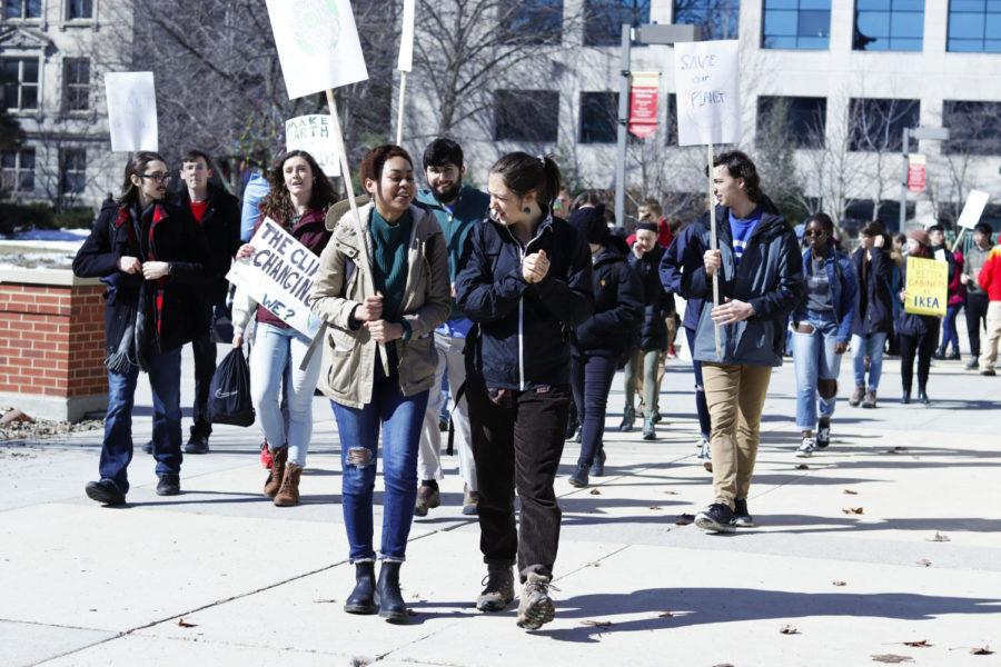 The Climate Reality Campus Corps at Iowa State hosted a youth climate strike and rally March 15 at the Agora on campus. The group marched to the ISU Power Plant, which is the coal/natural gas power plant providing almost all of the energy used on campus, with the rest being electricity purchased from outside campus. 