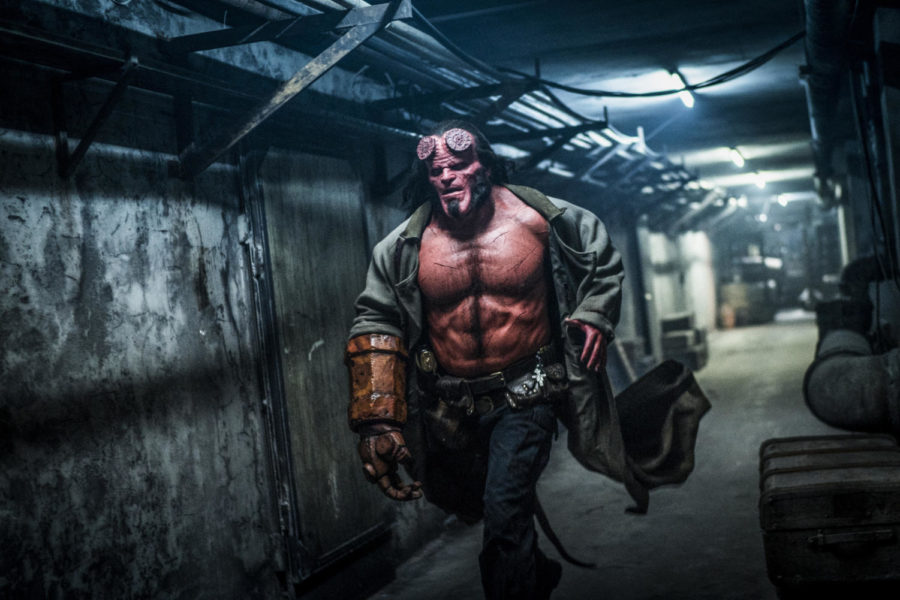 David Harbour barrels through Hellboy as the starring character the best he can, held back by a cheap costume. 