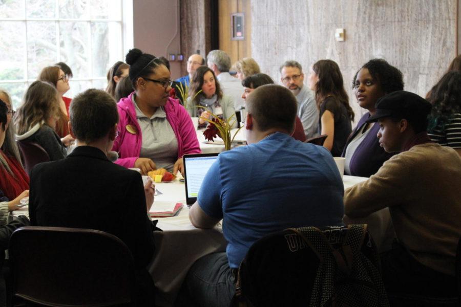 People from various colleges attend the 2019 Transforming Gender and Society Conference organized by the ISU Womens and Gender Studies Program held in the Memorial Union on April 6. The conference touched on topics such as gender, sexuality, race, ethnicity and age.