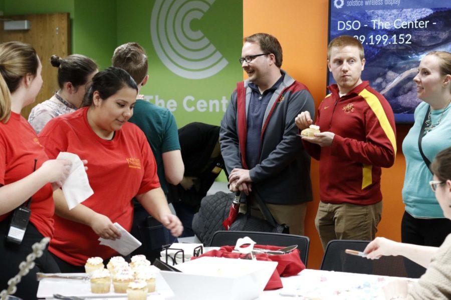 Students and faculty celebrate 10 Years of Marriage Equality in Iowa. The LGBTQA+ Faculty and Staff Association hosted the reception to celebrate on Apr. 3 in The Center for LGBTQIA+ Student Success in the Memorial Union.