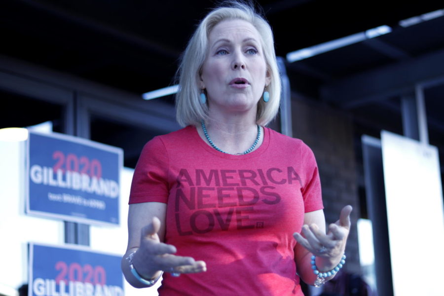 Presidential candidate, Kirsten Gillibrand, does a meet and greet at Stomping Grounds Cafe on Friday, April 19 where she delivered remarks and converses with event attendees.