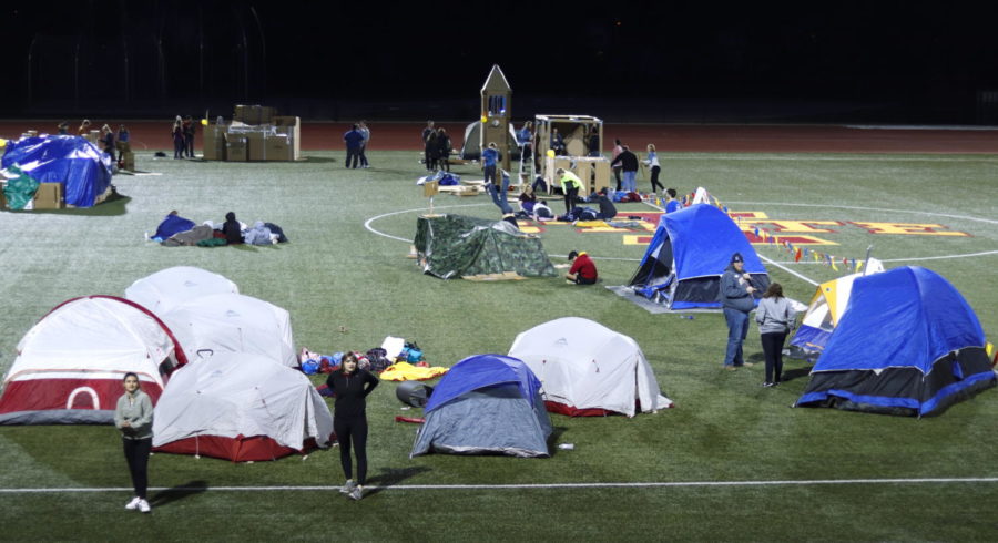 Iowa State students and Ames residents gather at the Cyclone Sports Complex on April 26 for Reggie's Sleepout. Reggie's Sleepout is named after Reggie Kelsey, a man who aged out of the foster care system in 2001 and found difficultly finding permanent housing before he was found dead in the Des Moines River three and a half months later. This event is to raise awareness and funding to support child and youth homelessness. The event features on-stage entertainment and a cardboard box building competition.